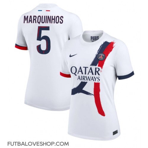 Dres Paris Saint-Germain Marquinhos #5 Preč pre Ženy 2024-25 Krátky Rukáv